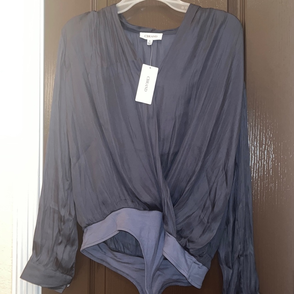 Silky long sleeve bodysuit! Brand new! Cuffed sleeves. Smoke free home!